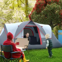 Outsunny - Tienda de campaña 455x230x180 cm Gris