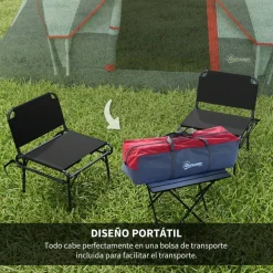 Outsunny - Tienda de campaña 455x230x180 cm Gris