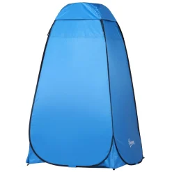 Outsunny - Tienda vestidor plegable 120x120x190 cm Azul
