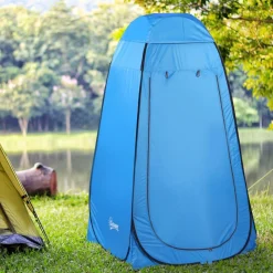 Outsunny - Tienda vestidor plegable 120x120x190 cm Azul