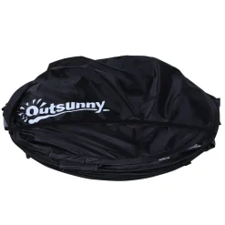Outsunny - Tienda vestidor plegable 120x120x190 cm Negro