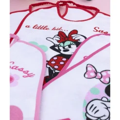 Pack 6 baberos bebé Disney Minnie 100% algodón