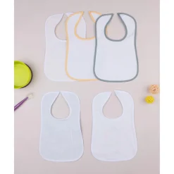 Pack 5 Baberos Impermeables Multicolor Animales