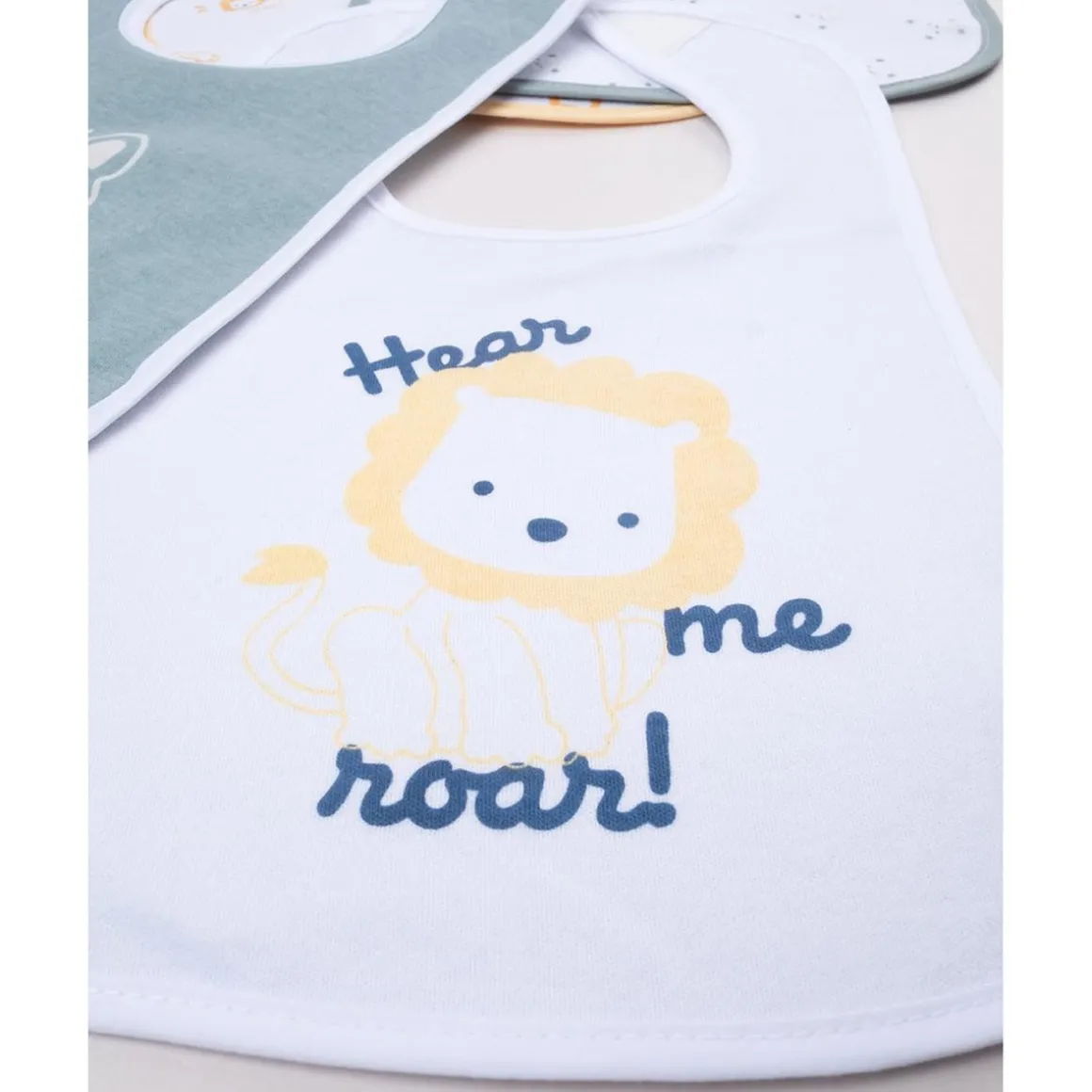 Pack 5 Baberos Impermeables Multicolor Animales