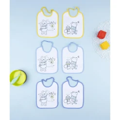 Pack 6 baberos niño Winnie the Pooh (tamaño pequeño)