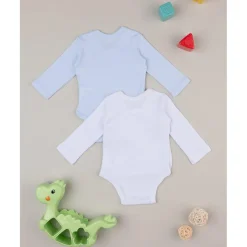 Pack 2 bodies bebé manga larga con dinosaurios