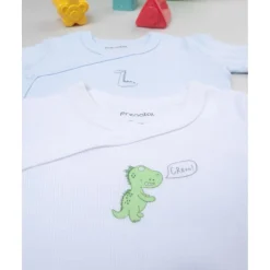 Pack 2 bodies bebé manga larga con dinosaurios