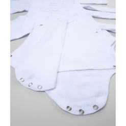Pack 5 bodies blancos con apertura lateral