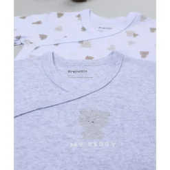 Pack 2 bodies de manga larga para niño con estampado de ositos