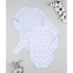 Pack 2 bodies de manga larga niña conejitos