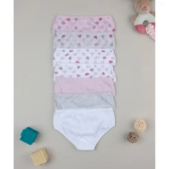 Pack 7 braguita niña corazones