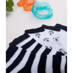 Pack 3 Calcetines Bebé Niño Blanco/Azul Bicolor