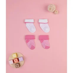 Pack 2 calcetines cortos algodón recién nacida