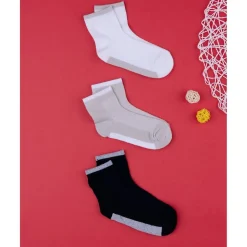 Pack 3 calcetines cortos niño color liso