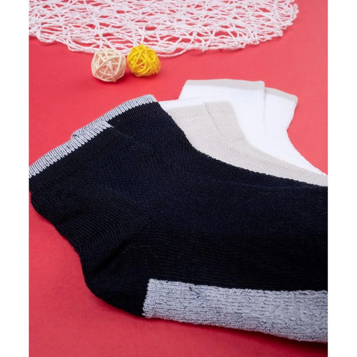 Pack 3 calcetines cortos niño color liso