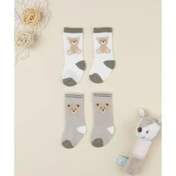Pack 2 calcetines niño – ositos, algodón cálido