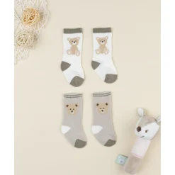 Pack 2 calcetines niño – ositos, algodón cálido