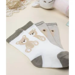 Pack 2 calcetines niño – ositos, algodón cálido