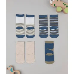 Pack 4 calcetines para niño dinosaurios