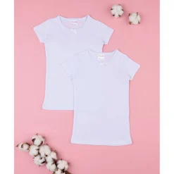 Pack 2 camiseta niño manga corta con borde croqueta