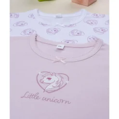 Pack 2 camisetas interiores de unicornios para niña