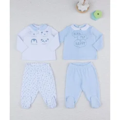 Pack 2 conjuntos de camiseta y polainas en felpa