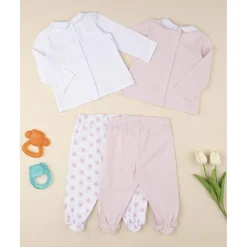 Pack 2 conjuntos niña flores