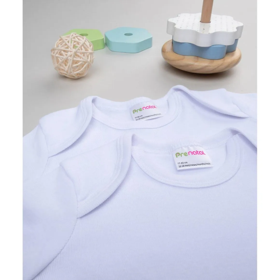 Pack 2 cuerpos blancos escote americano