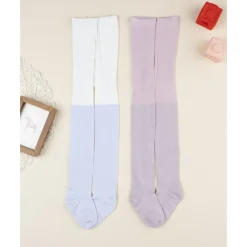 Pack 2 leotardos de niña con brillo lurex