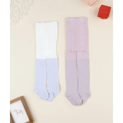 Pack 2 leotardos de niña con hilo lurex