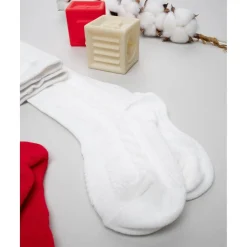 Pack 2 leotardos de niña rojo y blanco