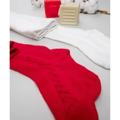 Pack 2 leotardos de niña rojo y blanco