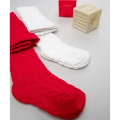 Pack 2 leotardos niña rojo y blanco