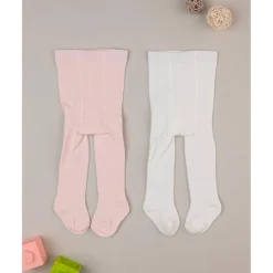 Pack 2 pantis niña rosa y blanco