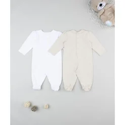 Pack 2 peleles estampado allover para recién nacido