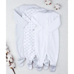 Pack 3 peleles unisex 'gris'