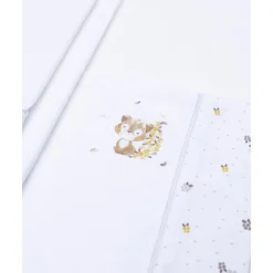 Pack 3 piezas cuna/capazo – estampado otoñal con perrito