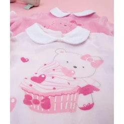 Pack 2 pijamas enteros en felpa blanco y rosa