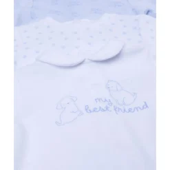 Pack 3 pijamas largos de terciopelo para bebé niño