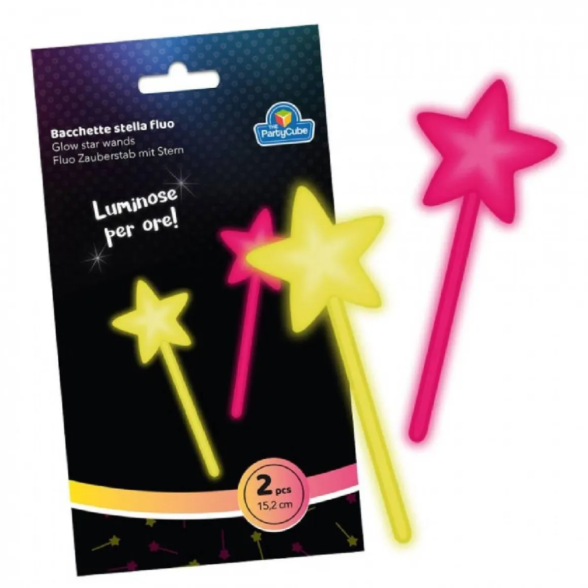 Pack 2 varitas mágicas luminosas de estrellas