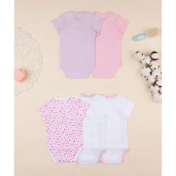 Pack de 5 bodies cruzados para niña