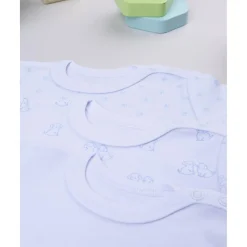 Pack de 5 bodies de manga corta blanco y azul