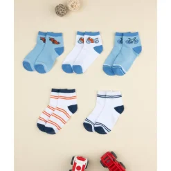 Pack de 5 calcetines altos para niño – coches