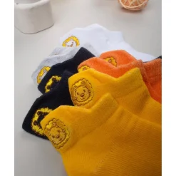 Pack de 5 calcetines cortos para niño – león y colores vivos