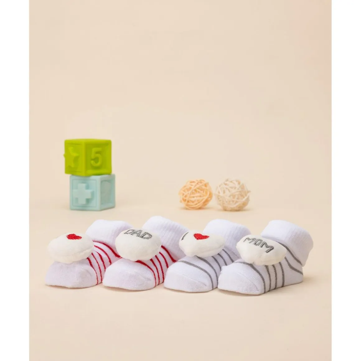 Pack de 2 Calcetines "Love" para Recién Nacido