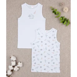 Pack de 2 Camisetas Interiores de Tirantes con Dinosaurios