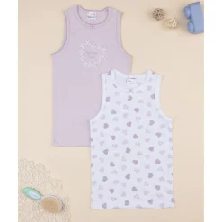 Pack de 2 Camisetas sin Mangas Lila para Niña