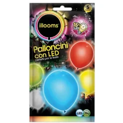 Pack de 5 globos LED (varios colores)