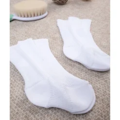Pack de 2 pares de calcetines primer día algodón blanco