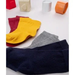 Pack de 4 pares de calcetines hasta la rodilla de color liso